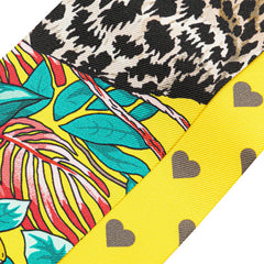 エルメス ツイリー Jungle Love Love ジャングルラブ スカーフ イエロー ブラウン マルチカラー シルク レディース HERMES 【中古】