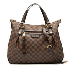 ルイ ヴィトン ダミエ イーヴォラMM ハンドバッグ ショルダーバッグ 2WAY N41131 ブラウン PVC レザー レディース LOUIS VUITTON 【中古】