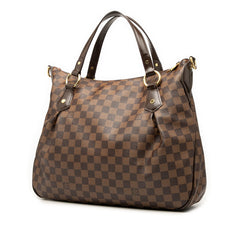 ルイ ヴィトン ダミエ イーヴォラMM ハンドバッグ ショルダーバッグ 2WAY N41131 ブラウン PVC レザー レディース LOUIS VUITTON 【中古】