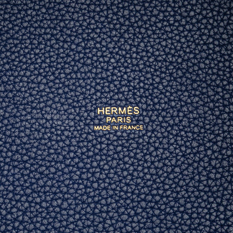 エルメス ピコタンロックPM ハンドバッグ ブルーサフィール ネイビー トリヨンクレマンス レディース HERMES 【中古】