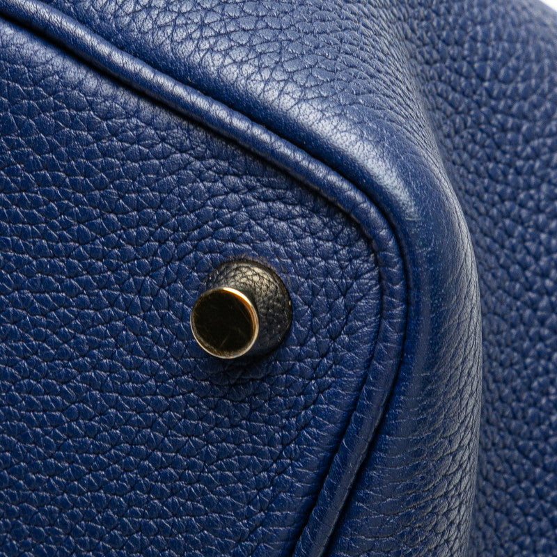 エルメス ピコタンロックPM ハンドバッグ ブルーサフィール ネイビー トリヨンクレマンス レディース HERMES 【中古】