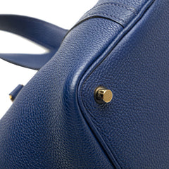 エルメス ピコタンロックPM ハンドバッグ ブルーサフィール ネイビー トリヨンクレマンス レディース HERMES 【中古】