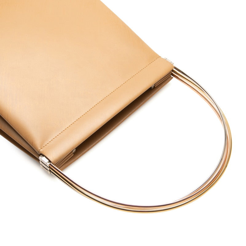 カルティエ トリニティ ハンドバッグ ベージュ レザー レディース CARTIER 【中古】