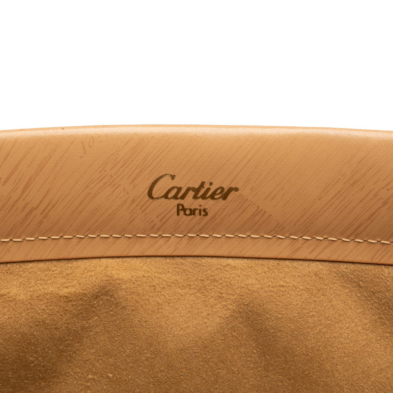 カルティエ トリニティ ハンドバッグ ベージュ レザー レディース CARTIER 【中古】
