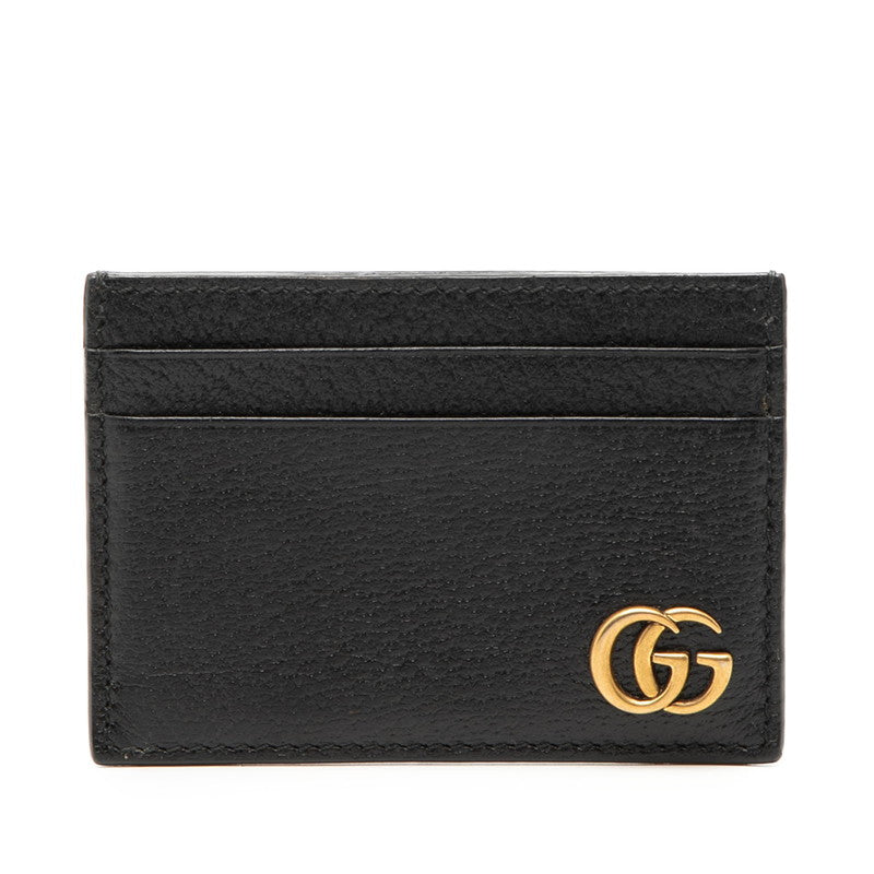 グッチ GGマーモント パスケース カードケース マネークリップ 436022 ブラック レザー メンズ GUCCI 【中古】