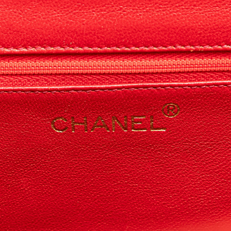 シャネル ココマーク ハンドバッグ レッド キャビアスキン レディース CHANEL 【中古】