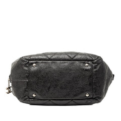 シャネル ココマーク パリビアリッツ ハンドバッグ ブラック PVC レディース CHANEL 【中古】
