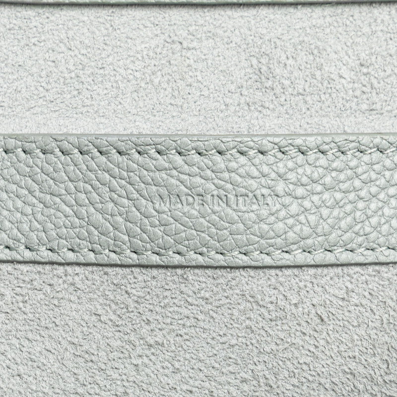 セリーヌ スモールフォールド カバ ハンドバッグ ショルダーバッグ 2WAY グレー レザー レディース CELINE 【中古】