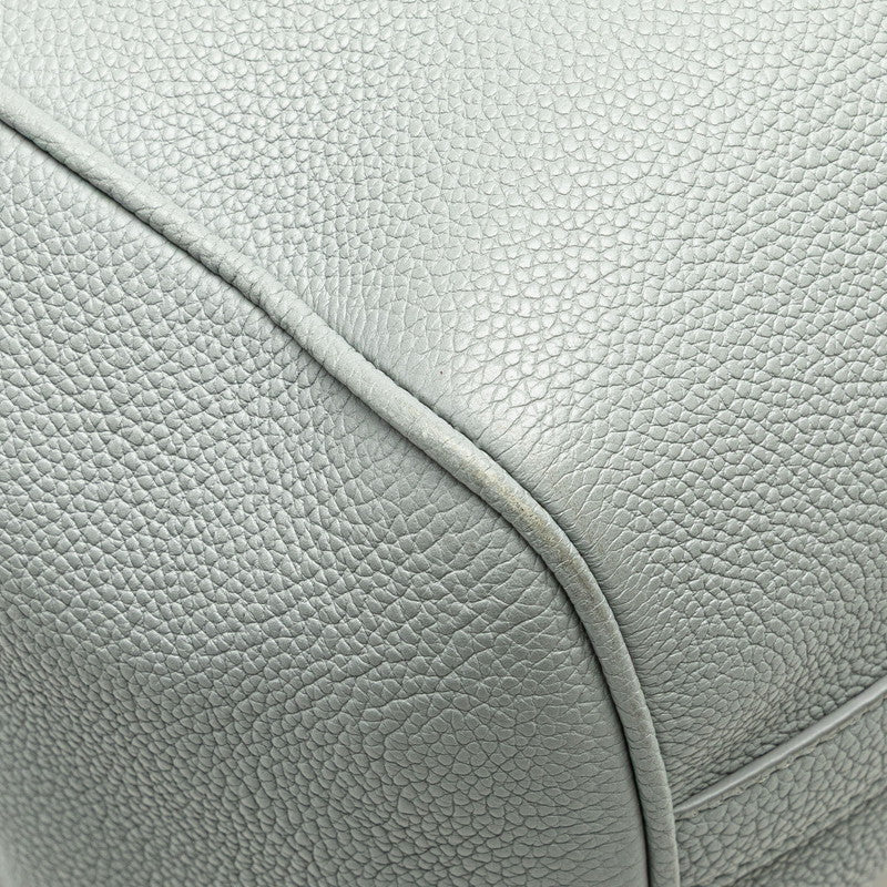 セリーヌ スモールフォールド カバ ハンドバッグ ショルダーバッグ 2WAY グレー レザー レディース CELINE 【中古】