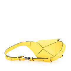 ロエベ アナグラム パズル バムバッグ スモール ボディバッグ ウエストバッグ イエロー レザー レディース LOEWE 【中古】