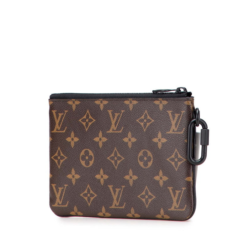 ルイ ヴィトン モノグラム ジップド ポーチ クラッチバッグ M67814 ブラウン PVC レザー レディース LOUIS VUITTON 【中古】