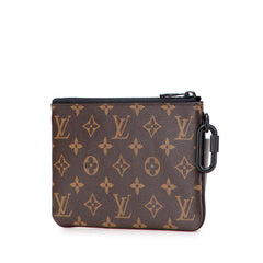 ルイ ヴィトン モノグラム ジップド ポーチ クラッチバッグ M67814 ブラウン PVC レザー レディース LOUIS VUITTON 【中古】