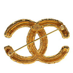 シャネル ヴィンテージ ココマーク 溶岩 ブローチ ゴールド メッキ レディース CHANEL 【中古】