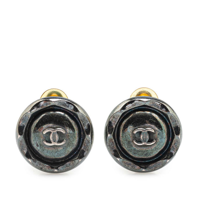 シャネル ココマーク ラウンド イヤリング シルバー メタル レディース CHANEL 【中古】