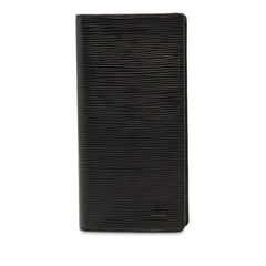 ルイ ヴィトン エピ ポルト フォイユ ブラザ 長財布 M66542 ノワール ブラック レザー メンズ LOUIS VUITTON 【中古】