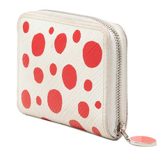 ルイ ヴィトン エピ LV×YK ジッピー コインパース 草間彌生 ラウンドファスナー 財布 M81958 ホワイト レッド レザー レディース LOUIS VUITTON 【中古】