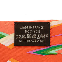 エルメス ツイリー Brides de Gala Shadow ブリッド ドゥ ガラ シャドー スカーフ オレンジ マルチカラー シルク レディース HERMES 【中古】