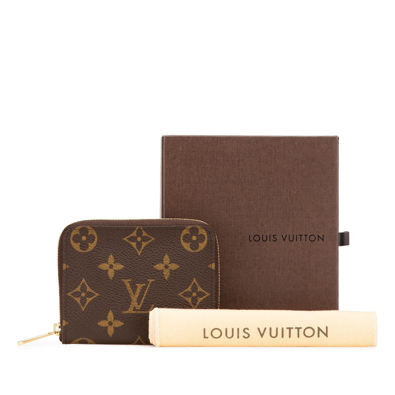 ルイ ヴィトン モノグラム ジッピー コインパース コインケース 小銭入れ M60067 ブラウン PVC レザー レディース LOUIS VUITTON 【中古】