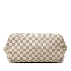 ルイ ヴィトン ダミエ アズール ネヴァーフルMM トートバッグ N41361 ホワイト PVC レザー レディース LOUIS VUITTON 【中古】