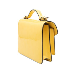 ルイ ヴィトン ヴェルニ モンソーBB ハンドバッグ ショルダーバッグ 2WAY イエロー パテントレザー レディース LOUIS VUITTON 【中古】