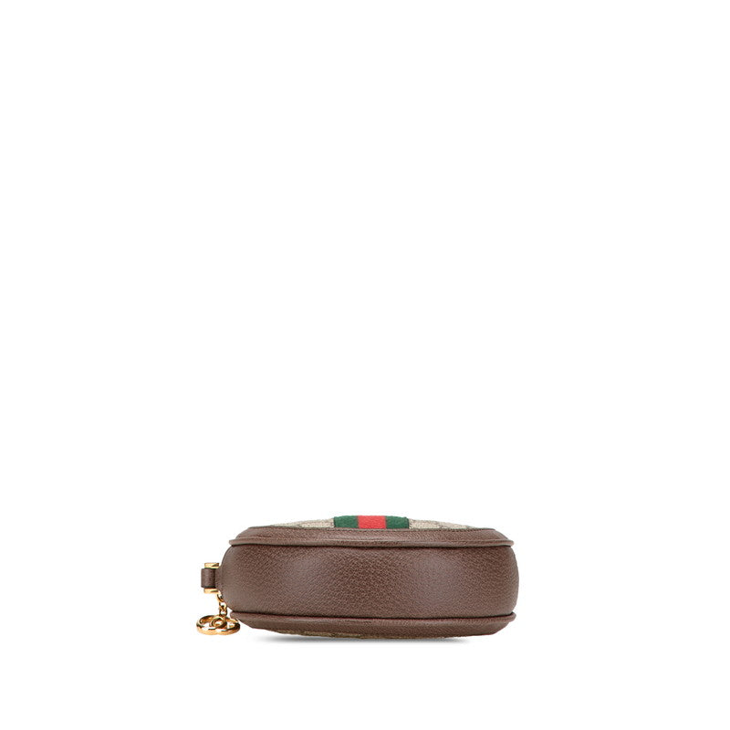 グッチ GGスプリーム オフィディア ポーチ 574841 ブラウン PVC レザー レディース GUCCI 【中古】