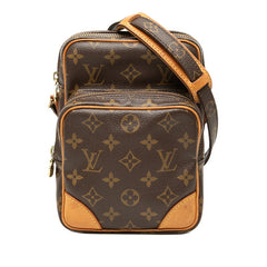 ルイ ヴィトン モノグラム アマゾン 斜め掛け ショルダーバッグ M45236 ブラウン PVC レザー レディース LOUIS VUITTON 【中古】