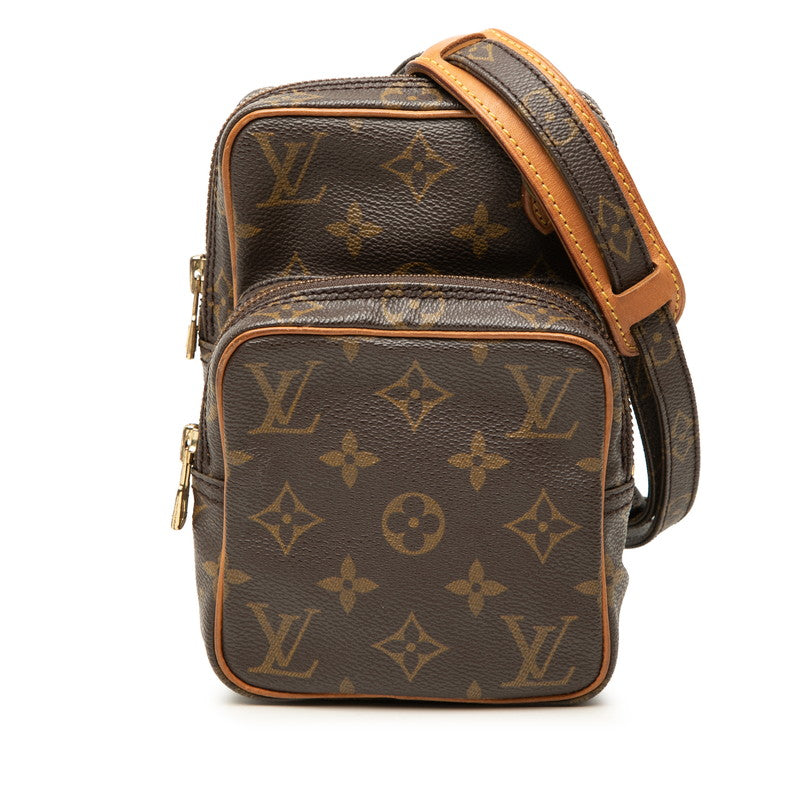 ルイ ヴィトン モノグラム ミニ アマゾン 斜め掛け ショルダーバッグ M45238 ブラウン PVC レザー レディース LOUIS VUITTON 中古