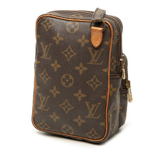 ルイ ヴィトン モノグラム ミニ アマゾン 斜め掛け ショルダーバッグ M45238 ブラウン PVC レザー レディース LOUIS VUITTON 中古