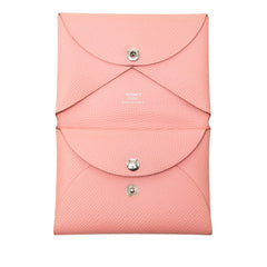 エルメス カルヴィ デュオ コインケース ピンク系 ヴォーエプソン レディース HERMES 【中古】