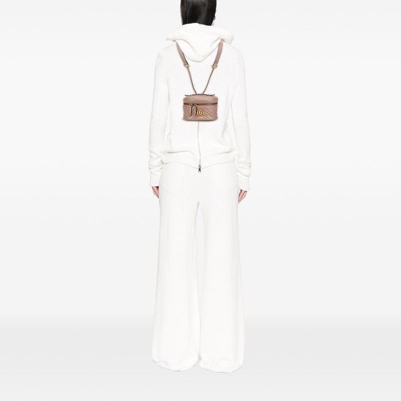 グッチ GGマーモント キルティング リュック バックパック 598594 ベージュ レザー レディース GUCCI 【中古】