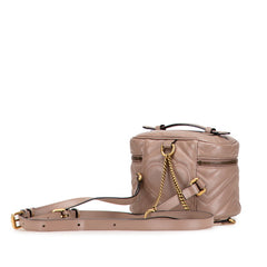 グッチ GGマーモント キルティング リュック バックパック 598594 ベージュ レザー レディース GUCCI 【中古】