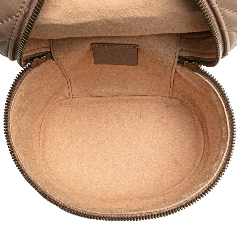 グッチ GGマーモント キルティング リュック バックパック 598594 ベージュ レザー レディース GUCCI 【中古】