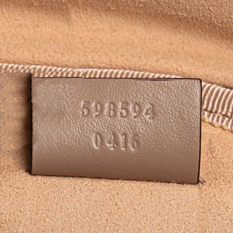 グッチ GGマーモント キルティング リュック バックパック 598594 ベージュ レザー レディース GUCCI 【中古】