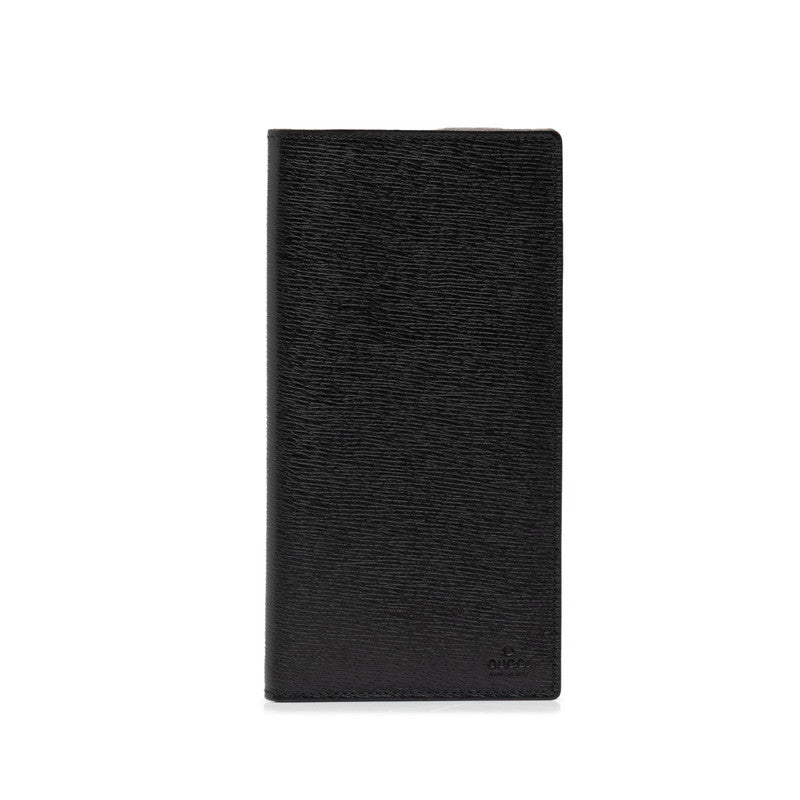 グッチ 二つ折り 長財布 札入れ 03948 ブラック レザー レディース GUCCI 中古