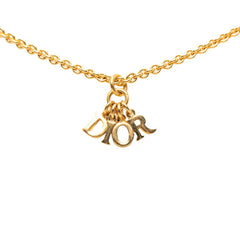 ディオール ロゴ ネックレス ゴールド メッキ レディース Dior 【中古】