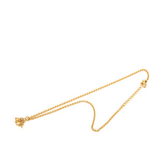 ディオール ロゴ ネックレス ゴールド メッキ レディース Dior 【中古】