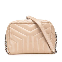 サンローラン ルル ボーリング ショルダーバッグ 454317 ベージュ レザー レディース SAINT LAURENT 【中古】