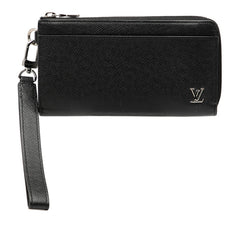 ルイ ヴィトン タイガ ジッピードラゴンヌ L字ファスナー 長財布 M69409 ノワール ブラック レザー メンズ LOUIS VUITTON 【中古】