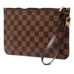 ルイ ヴィトン ダミエ ネヴァーフルMM 付属品ポーチ ポーチ N41358 エベヌ ブラウン PVC レザー レディース LOUIS VUITTON 【中古】