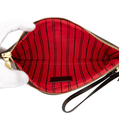 ルイ ヴィトン ダミエ ネヴァーフルMM 付属品ポーチ ポーチ N41358 エベヌ ブラウン PVC レザー レディース LOUIS VUITTON 【中古】