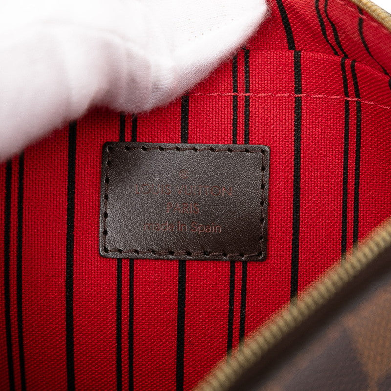 ルイ ヴィトン ダミエ ネヴァーフルMM 付属品ポーチ ポーチ N41358 エベヌ ブラウン PVC レザー レディース LOUIS VUITTON 【中古】