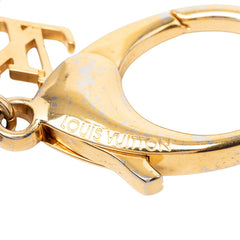 ルイ ヴィトン モノグラム フラワー アイビー バッグチャーム キーホルダー M67930 ゴールド メッキ レディース LOUIS VUITTON 【中古】