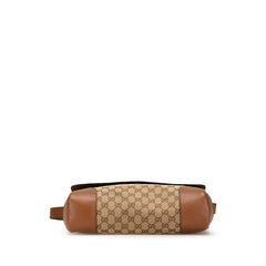 グッチ GGキャンバス ショルダーバッグ 353401 ベージュ ブラウン キャンバス レザー レディース GUCCI 【中古】