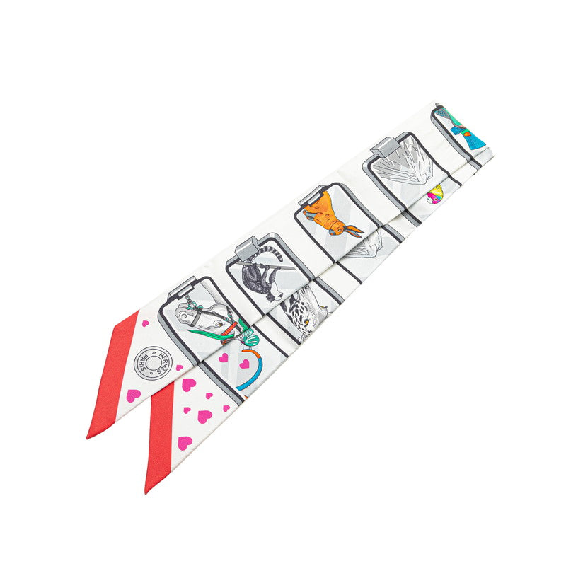 エルメス ツイリー HERMES STORY スカーフ ホワイト マルチカラー シルク レディース HERMES 【中古】