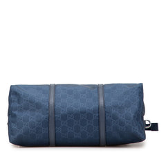 グッチ GGナイロン ハンドバッグ ショルダーバッグ 2WAY 387067 ネイビー ブルー ナイロン レザー レディース GUCCI 【中古】