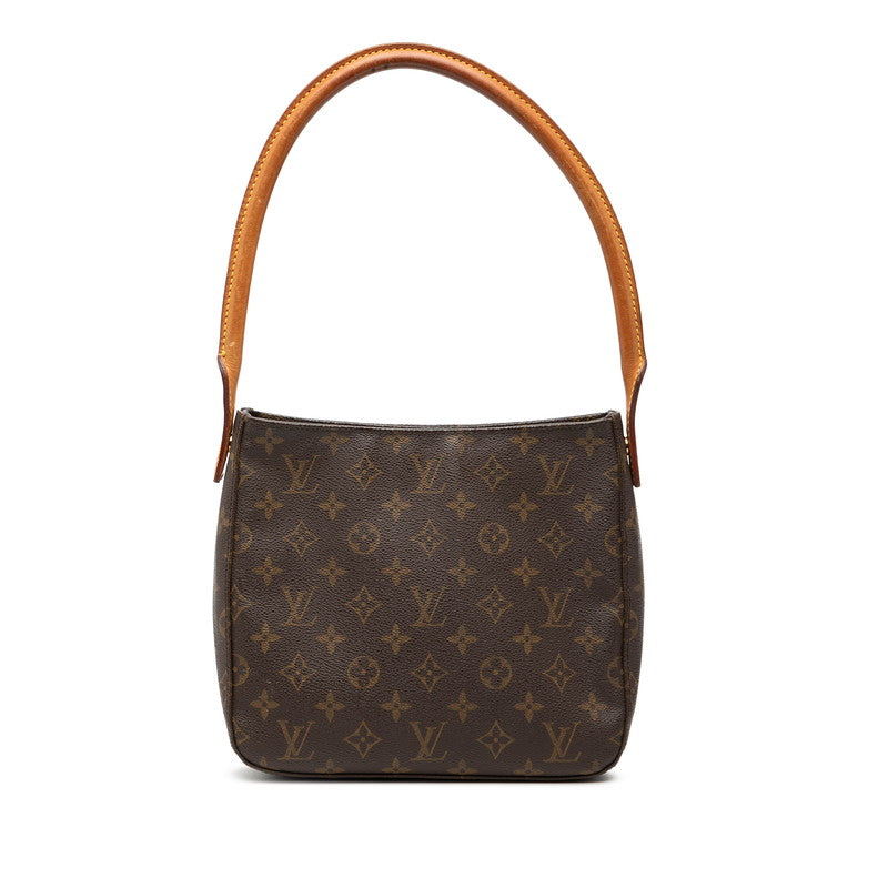 ルイ ヴィトン モノグラム ルーピングMM ワンショルダーバッグ M51146 ブラウン PVC レザー レディース LOUIS VUITTON 【中古】