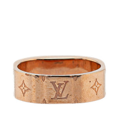 ルイ ヴィトン ナノグラム バーグ リング 指輪 サイズ：M M00214 ピンクゴールド シルバー メッキ メタル レディース LOUIS VUITTON 【中古】
