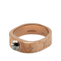 ルイ ヴィトン ナノグラム バーグ リング 指輪 サイズ：M M00214 ピンクゴールド シルバー メッキ メタル レディース LOUIS VUITTON 【中古】