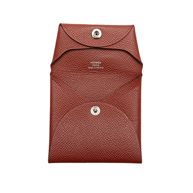 エルメス バスティア コインケース 小銭入れ ブラウン ヴォーエプソン レディース HERMES 【中古】