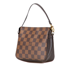 ルイ ヴィトン ダミエ トゥルース メイクアップ ポーチ ミニハンドバッグ N51982 ブラウン PVC レザー レディース LOUIS VUITTON 【中古】